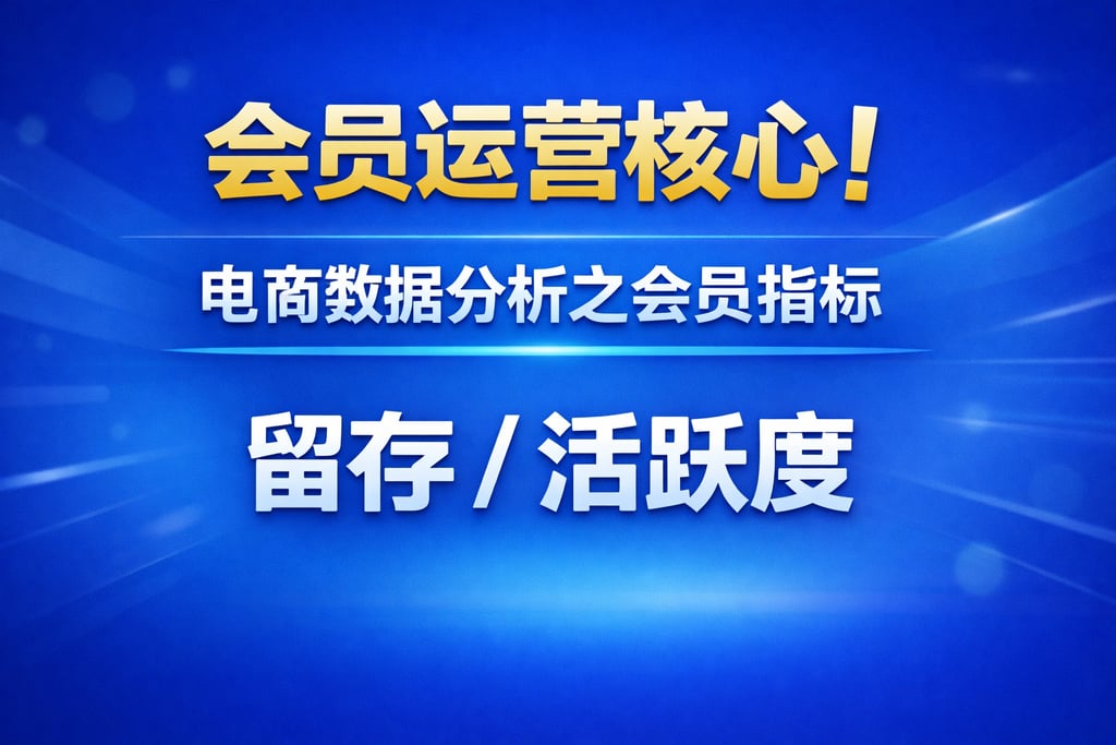 会员运营核心！电商数据分析之会员指标，留存 / 活跃度